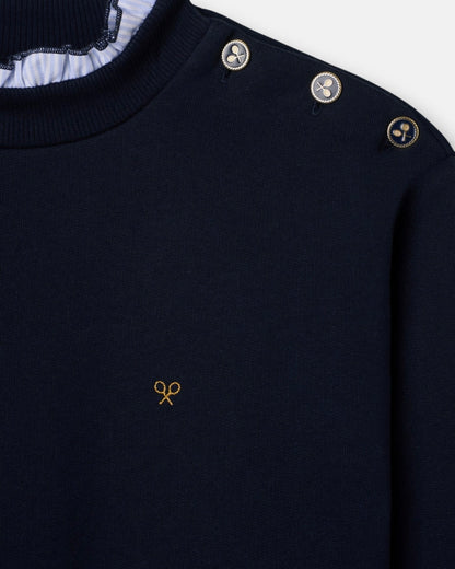 Sudadera Silbon cuello volante marino