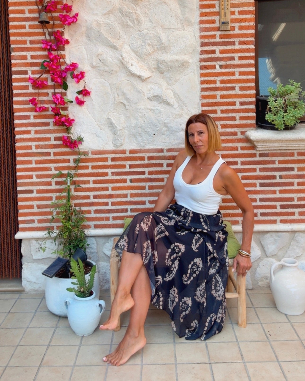 Falda gasa paisley