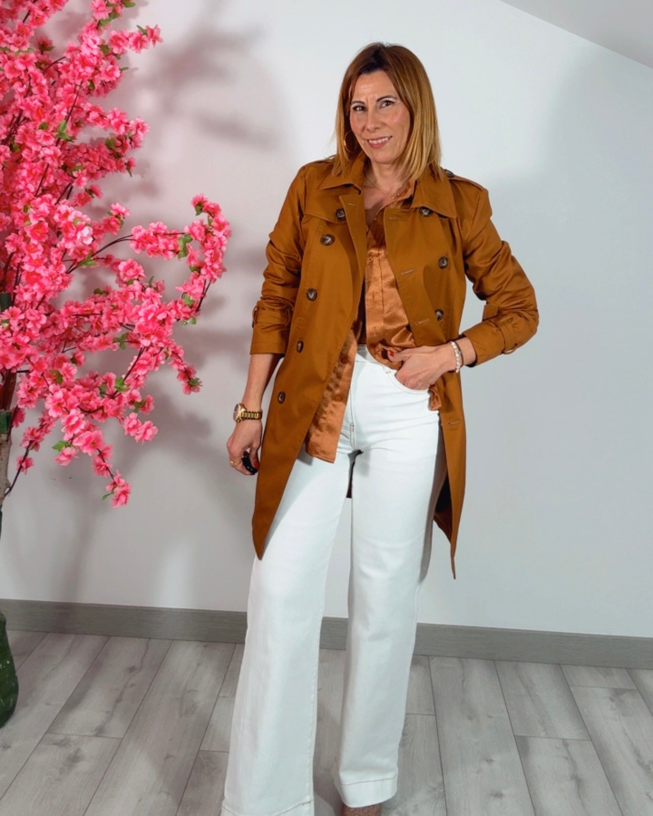 Trench luxenter cobre