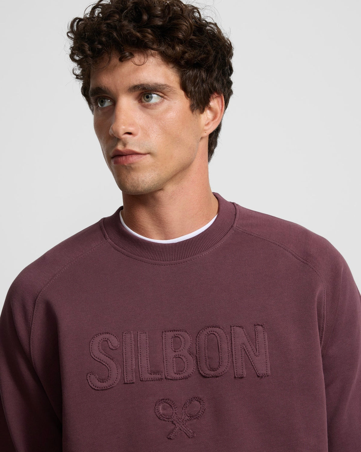 Sudadera Silbon ranglan burdeos