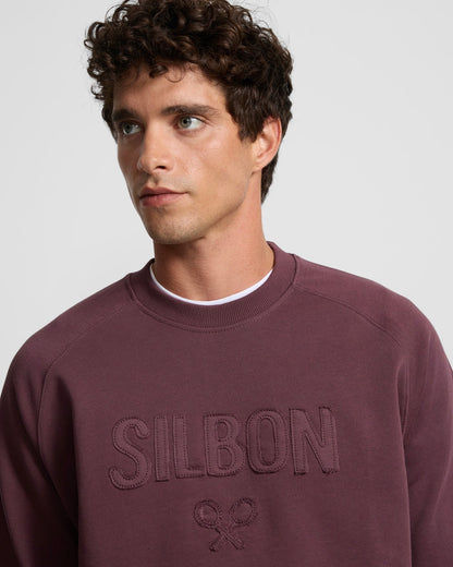 Sudadera Silbon ranglan burdeos