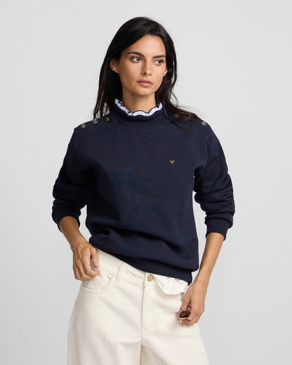 Sudadera Silbon cuello volante marino