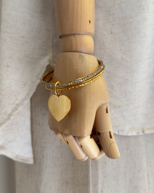 Pulsera arillas corazon