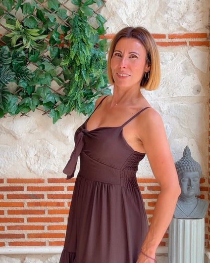 Vestido lazo pecho