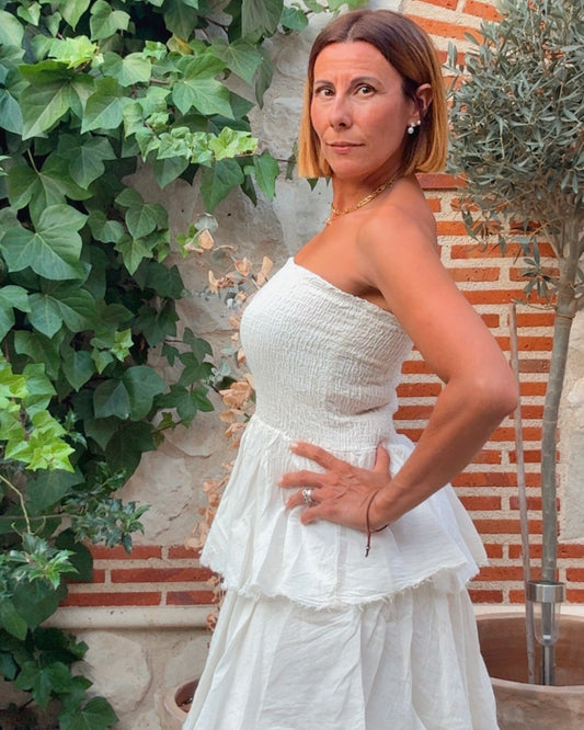 Vestido boho volantes
