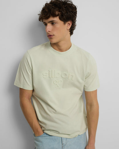 Camiseta Silbon relieve verde claro