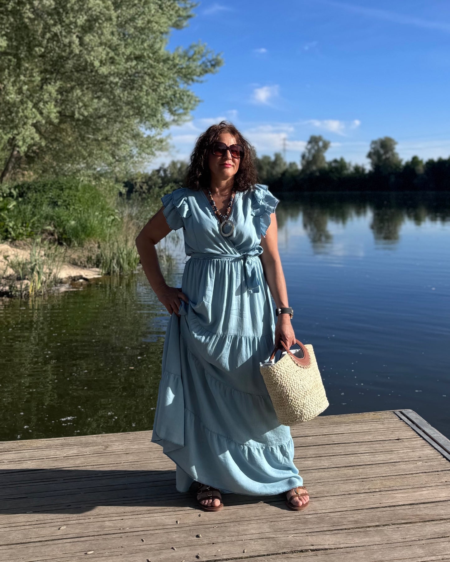 Vestido tipo denim