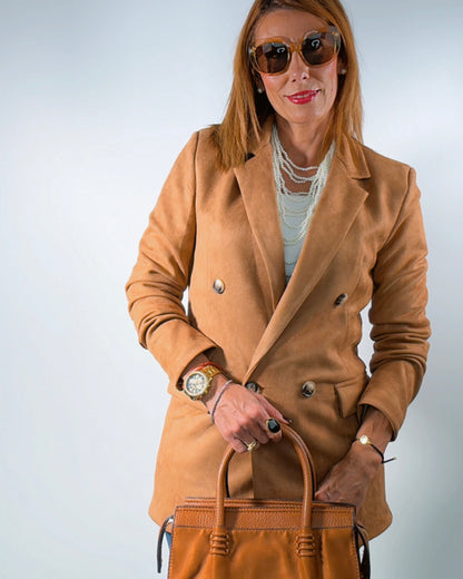 Blazer antelina camel