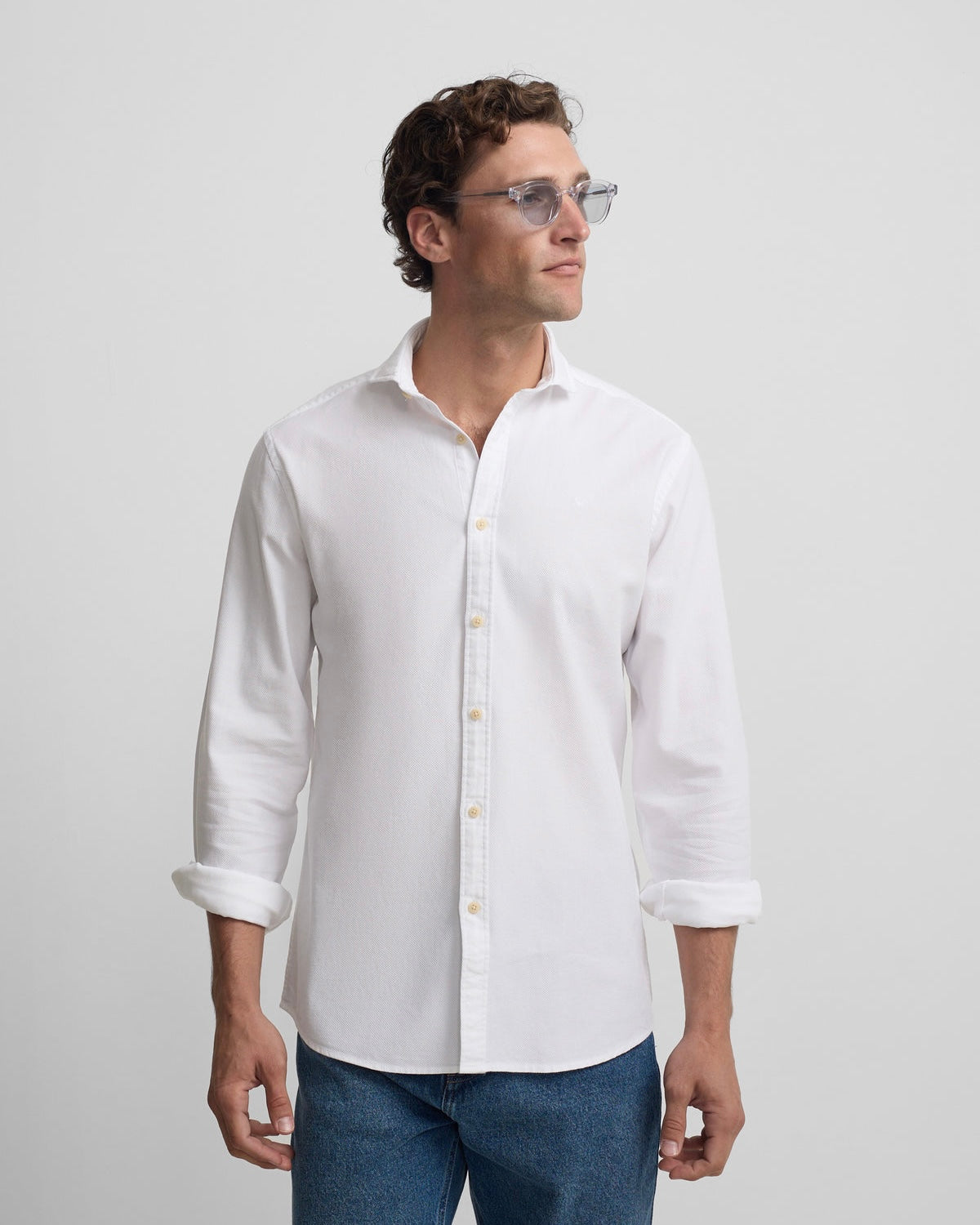 Camisa Silbon estructura blanca