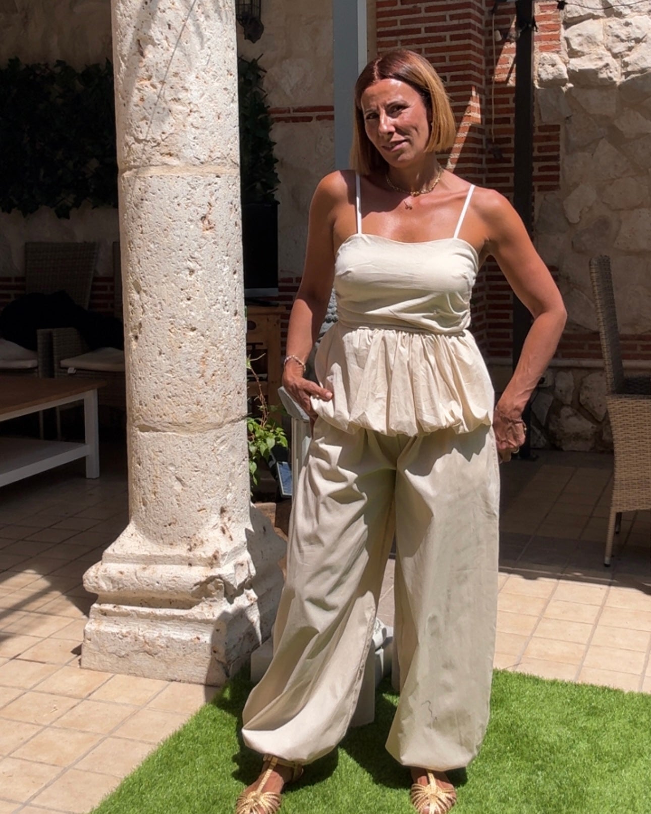 Conjunto Amanda beige