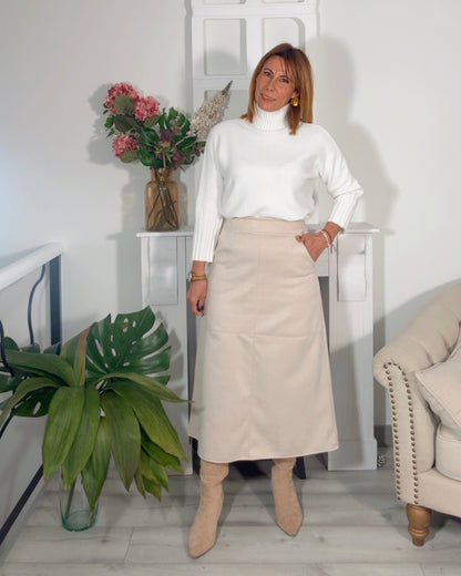 Falda antelina hielo