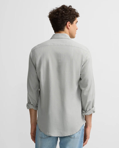 Camisa Solft  Silbon azul gris