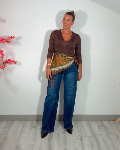 Jeans dad fit cinturon