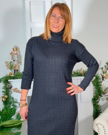 Vestido de punto negro