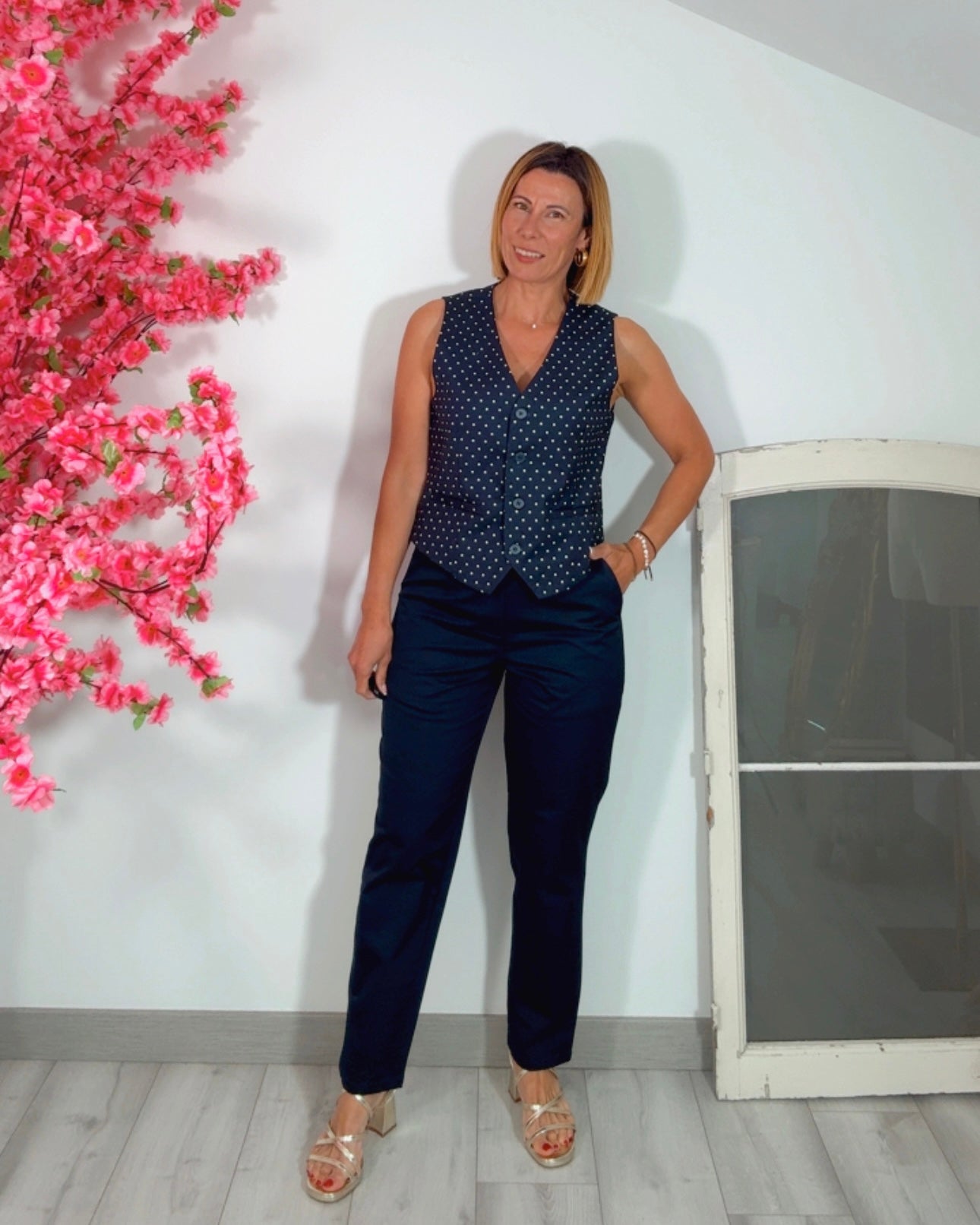 Pantalon vestir marino