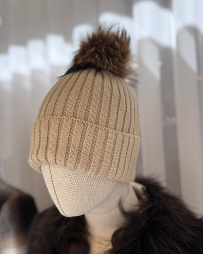 Gorro lana con pompon