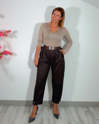 Pantalon Paris marron
