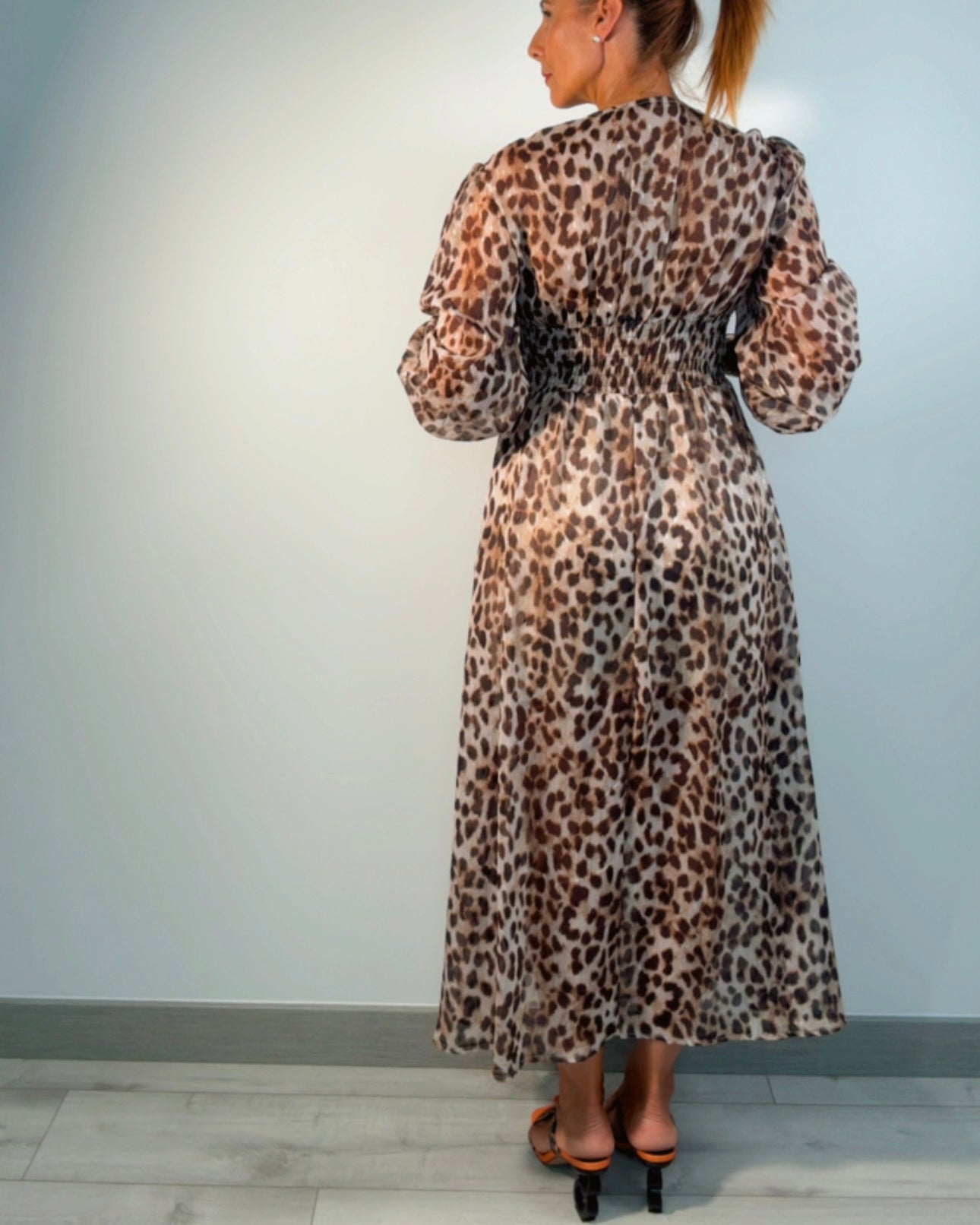 Vestido gasa animal print