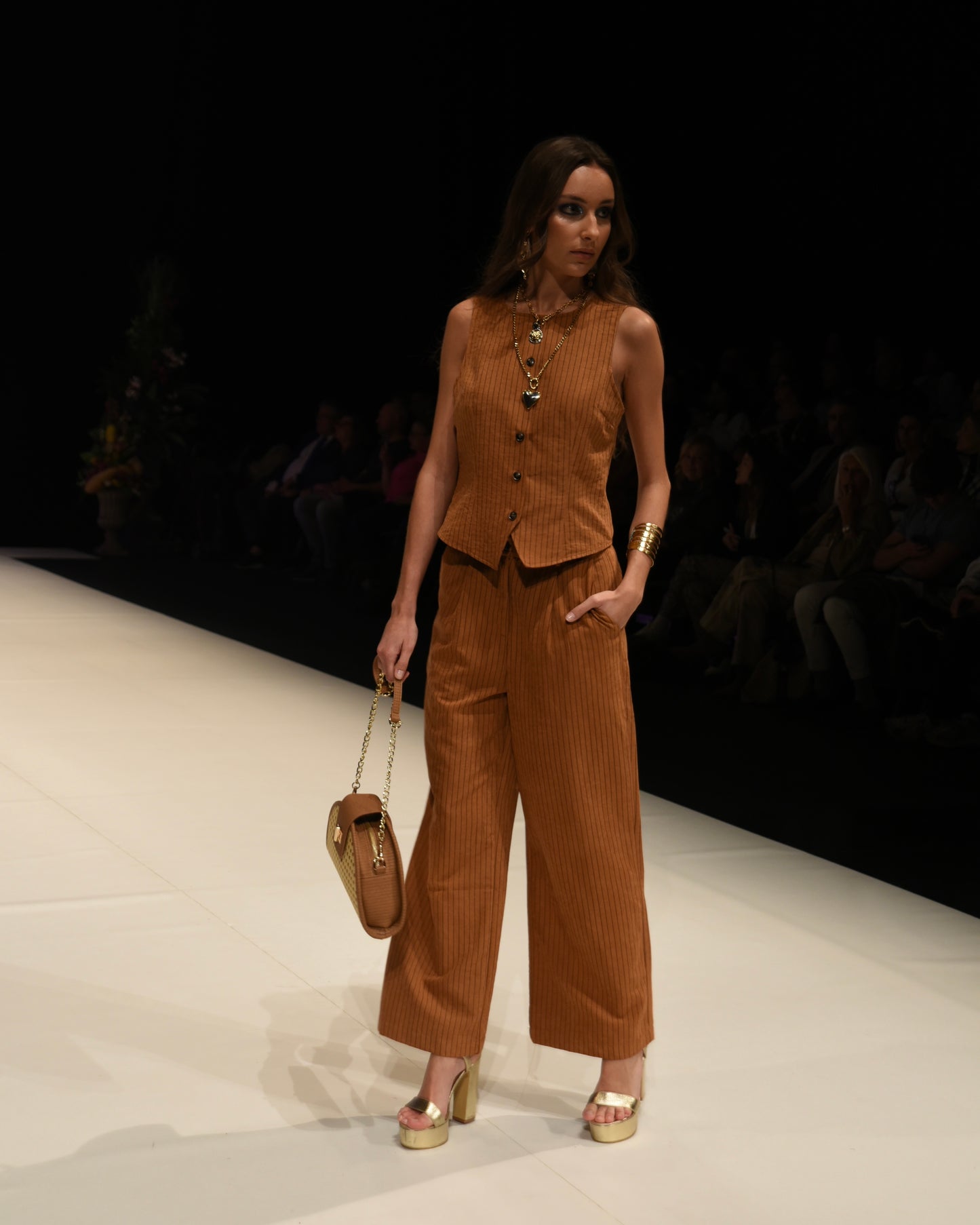 Pantalon dark tabaco