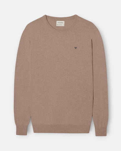 Jersey Silbon cuello redondo marrón claro