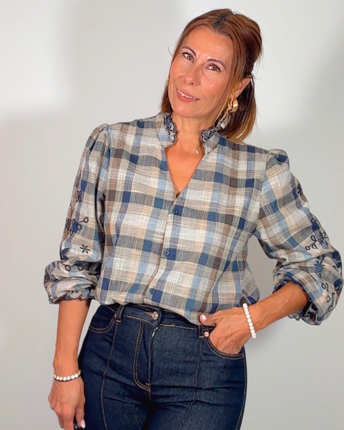Camisa texas azul
