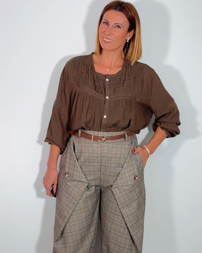 Blusa Texas chocolate