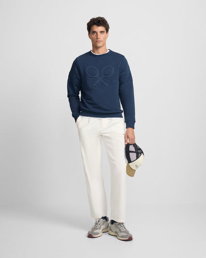 Sudadera Silbon raqueta relieve