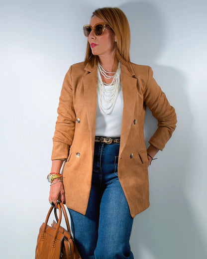 Blazer antelina camel