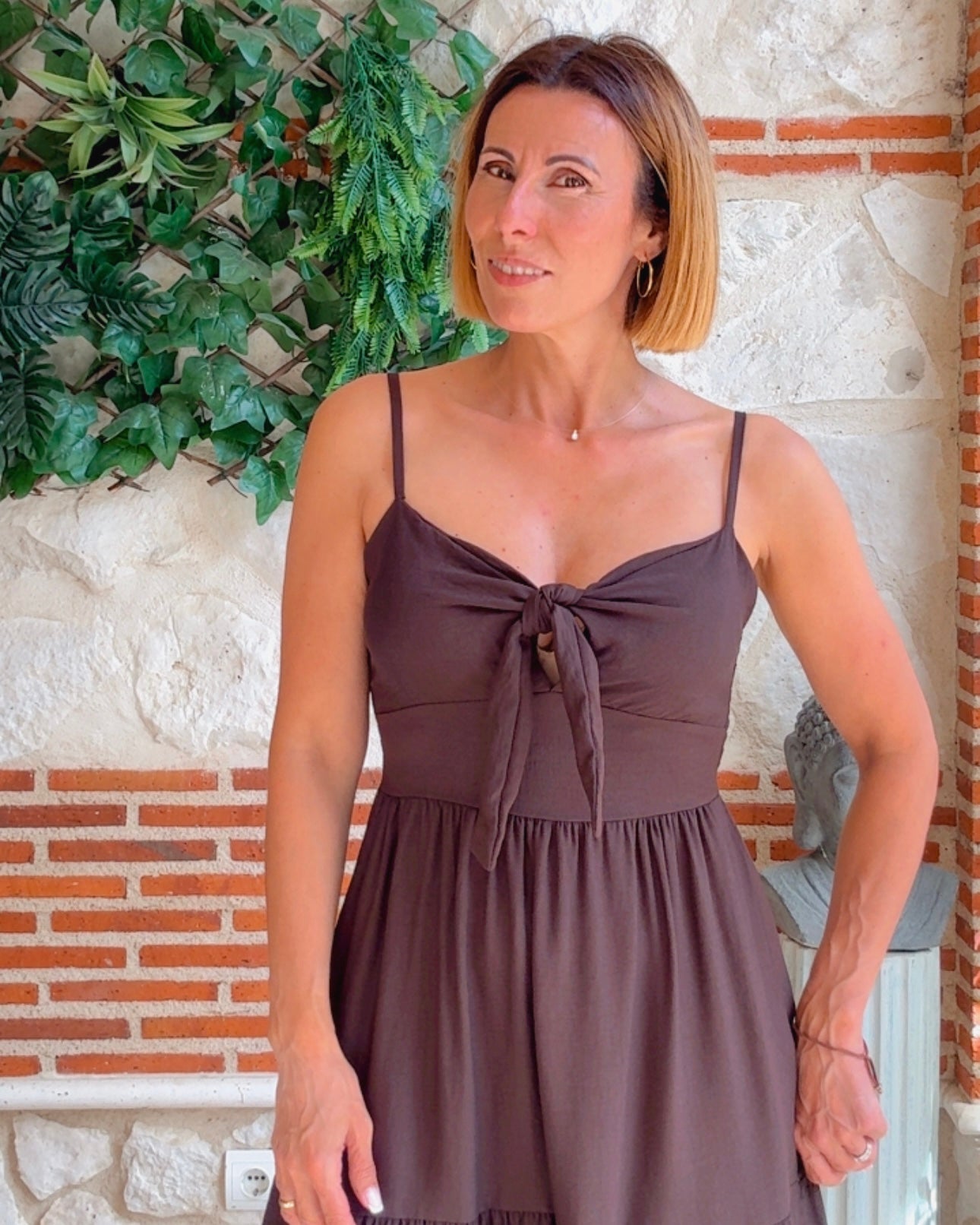 Vestido lazo pecho