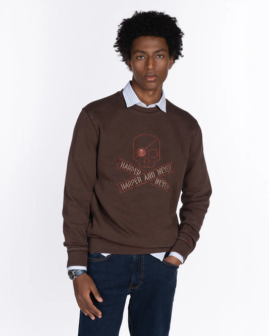 Sudadera Skull chocolate