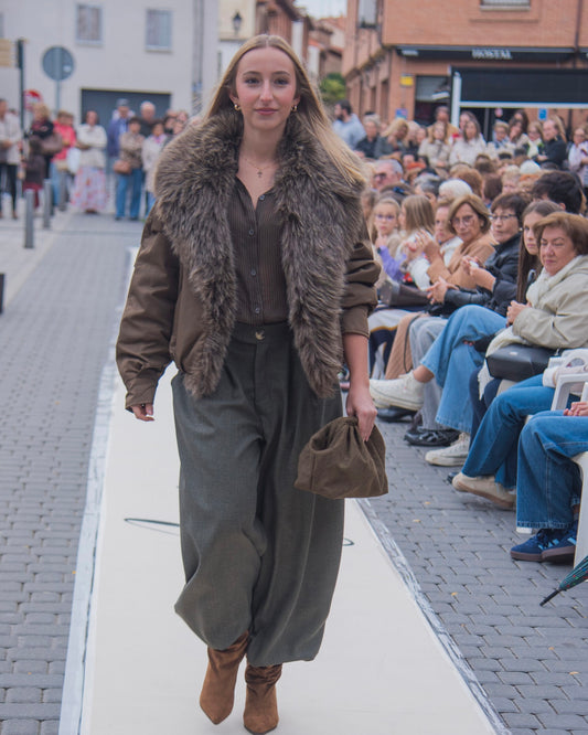 Chaqueta aviador pelo