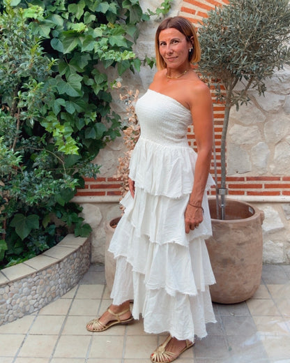 Vestido boho volantes