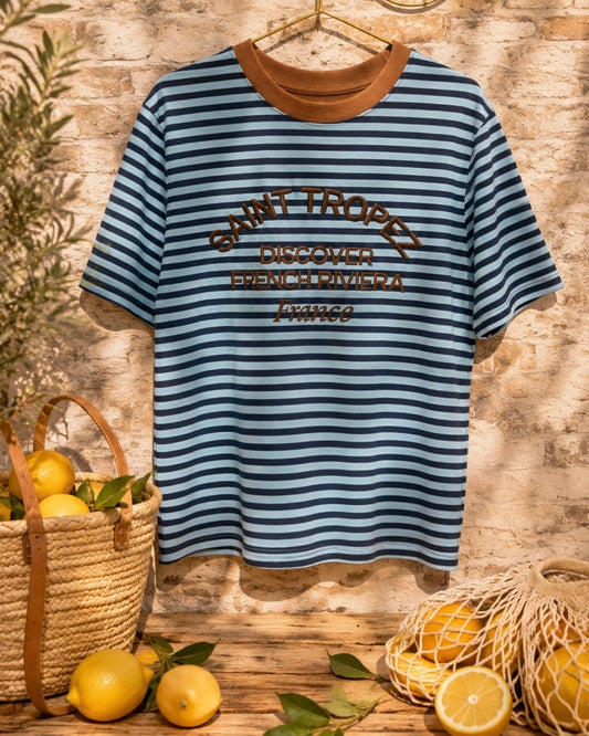 Camiseta Saint Tropez celeste