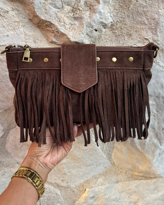 Bolso flecos antelina