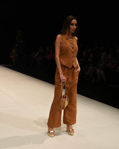 Pantalon dark tabaco