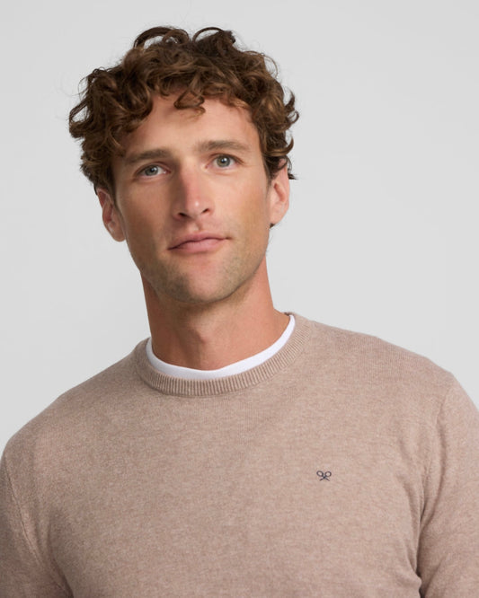 Jersey Silbon cuello redondo beige claro