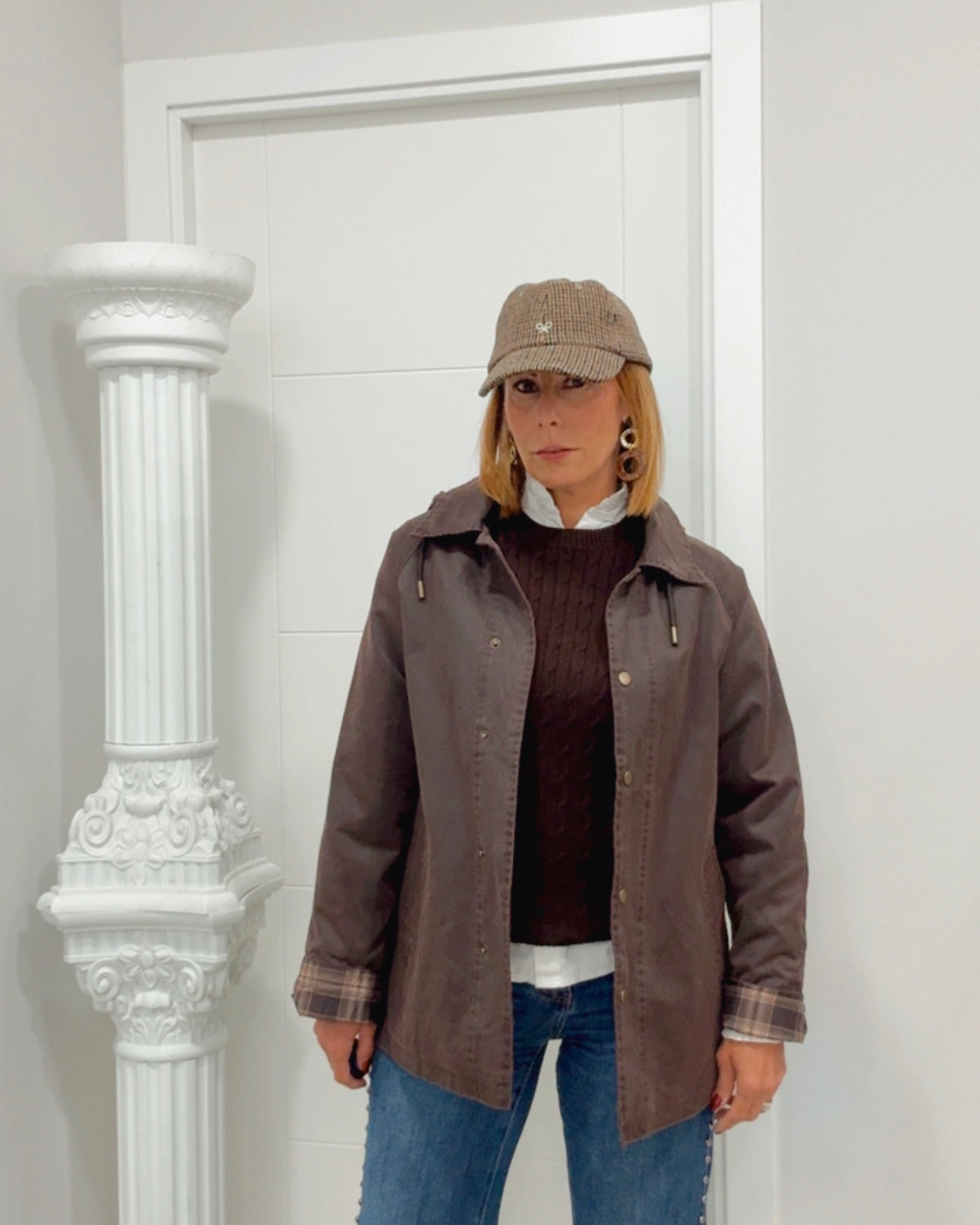 Chaqueta encerada vintage
