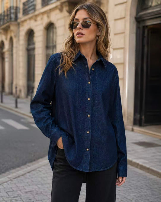 Camisa denim bordada