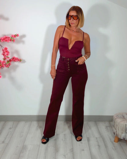 Jeans burdeos Sonia