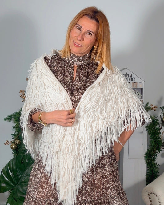 Toquilla tía Maria flecos