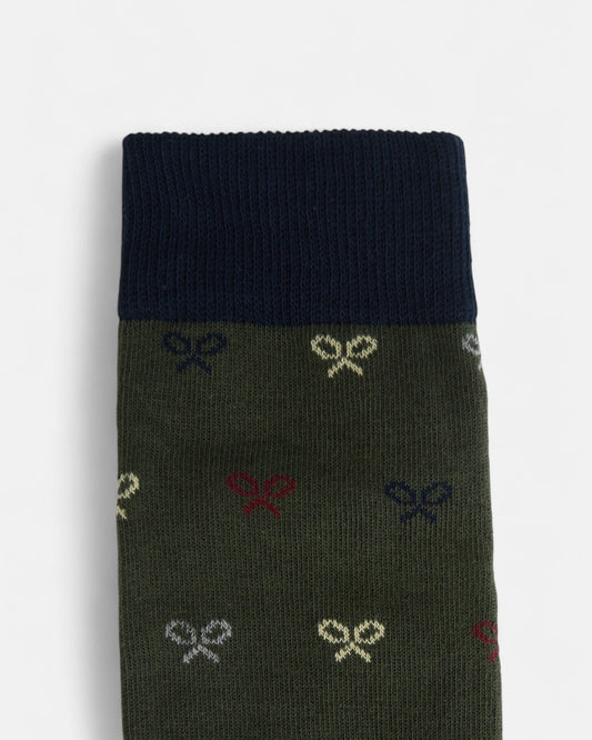 Calcetin Silbon raquetas verde