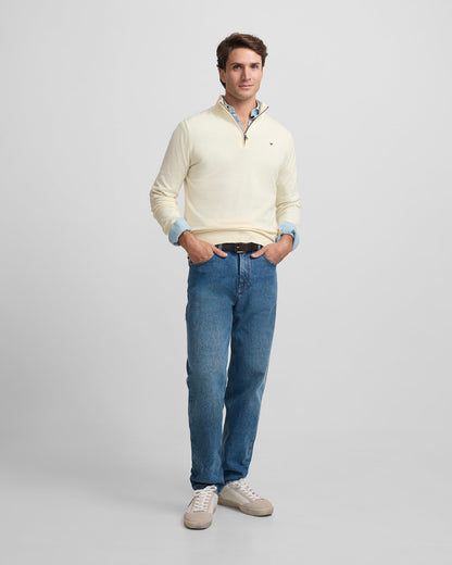 Jersey Silbon media cremallera crema