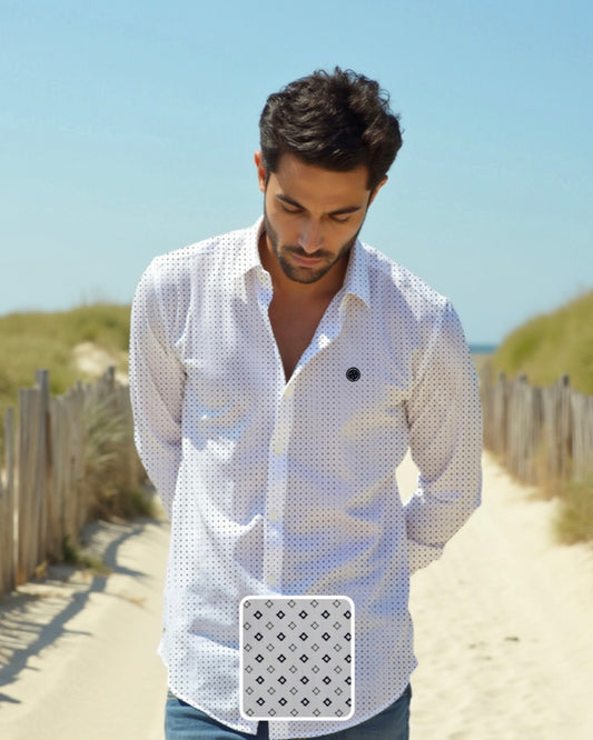 Camisa Microdibujo Urban Button