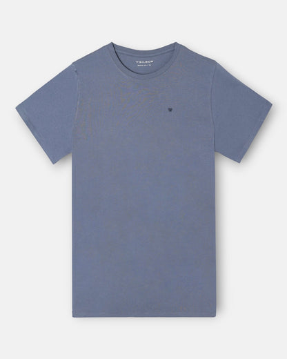 Camiseta Silbon minilogo azul medio