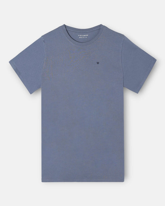 Camiseta Silbon minilogo azul medio