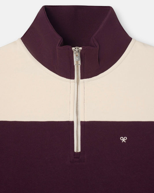 Sudadera Silbon cremallera Burdeos
