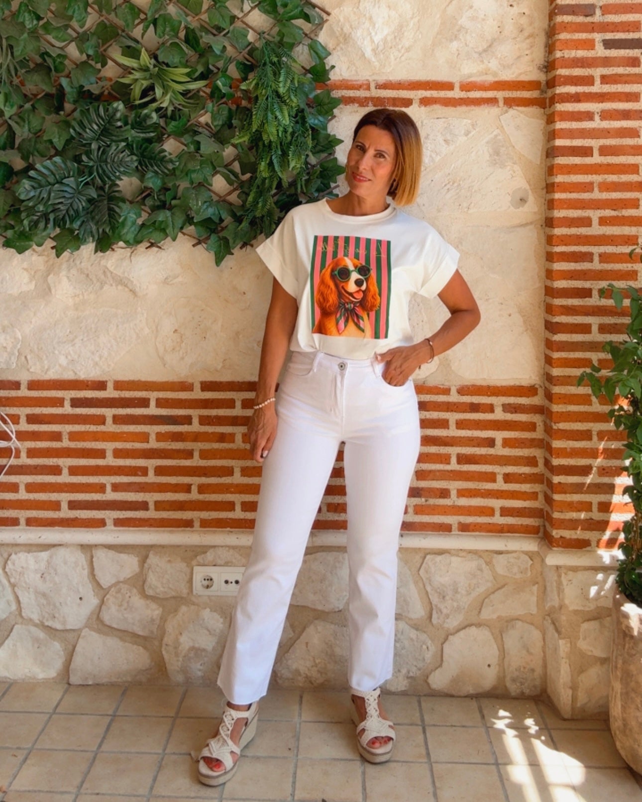 Jeans flare white