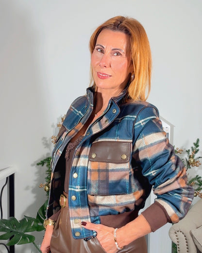 Bomber cuadros paño