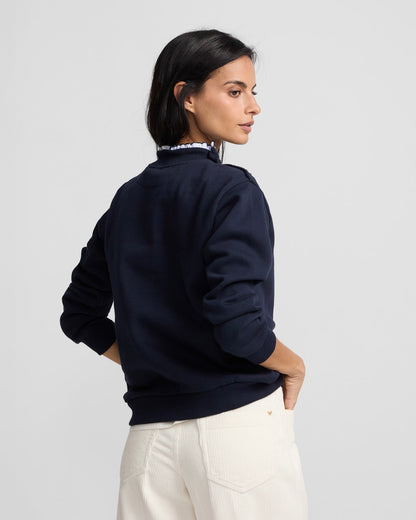 Sudadera Silbon cuello volante marino