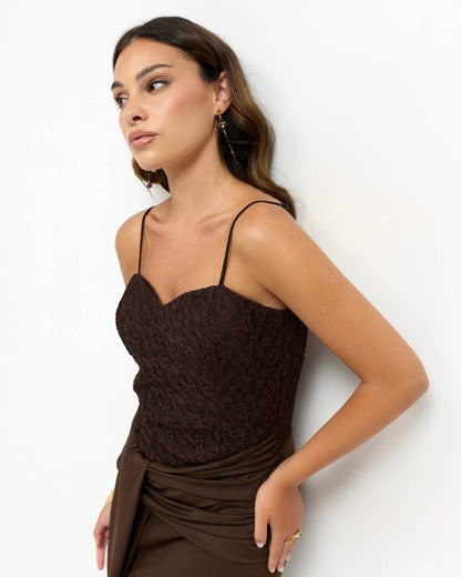 Vestido Mireya chocolate